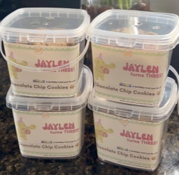Party Favors-Mini Cookie Bucket (4 mini cookies) (Minimum order 10 buckets)
