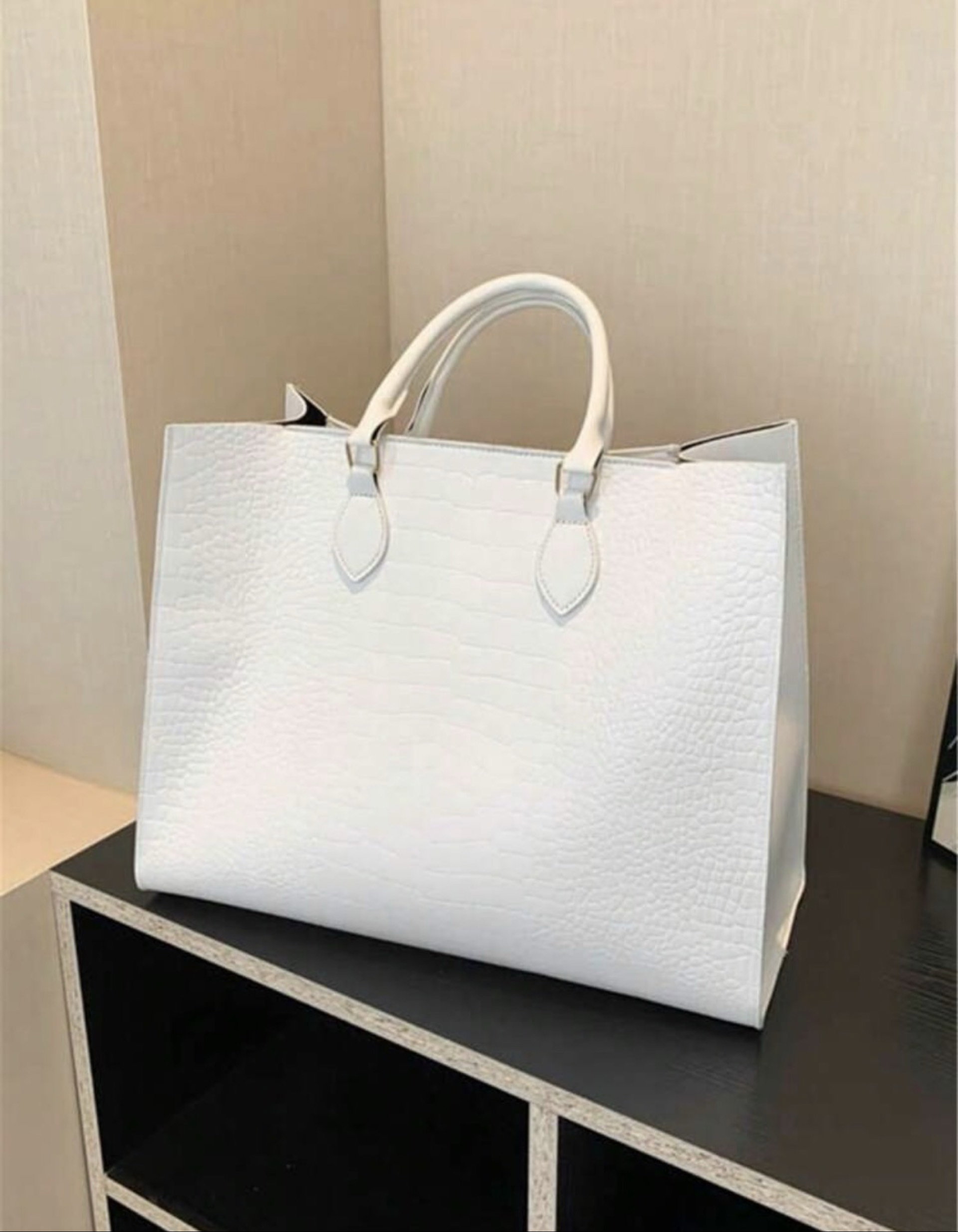 Large Capacity Tote Bag - White_0
