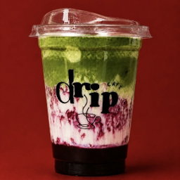 Blueberry Cheesecake Matcha Latte