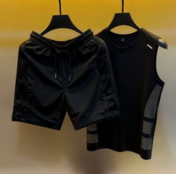 Men's Breathable Mesh Gym Vest & Shorts Co-ord Set (Quick Dry)