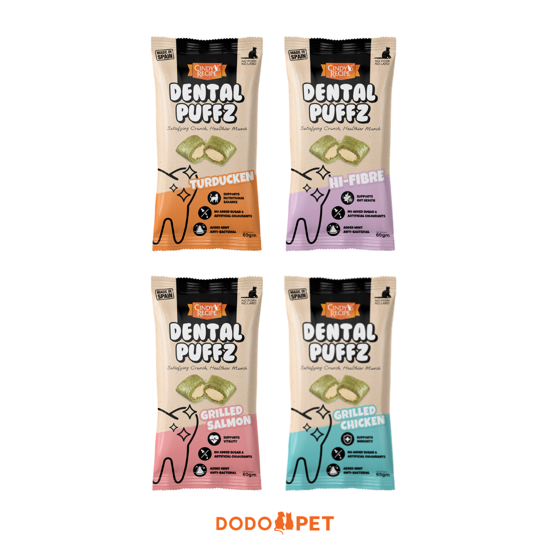 Cindy's Recipe Dental Puffz Cat Treats (60g)_0