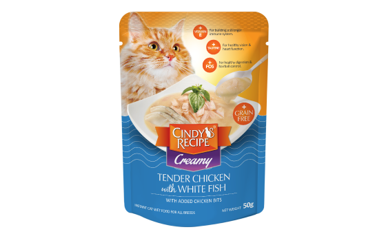 Cindy's Recipe Creamy Cat Pouch 50g | Tuna & Chicken_3