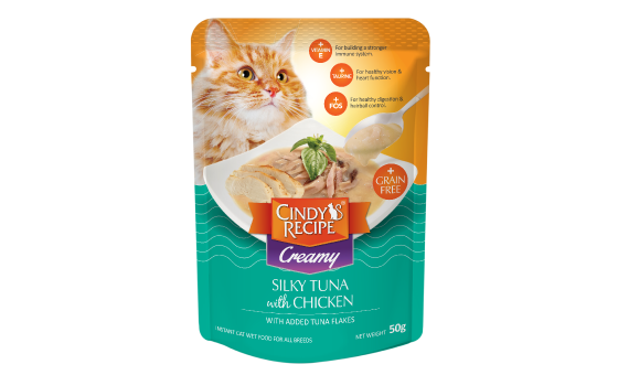 Cindy's Recipe Creamy Cat Pouch 50g | Tuna & Chicken_6