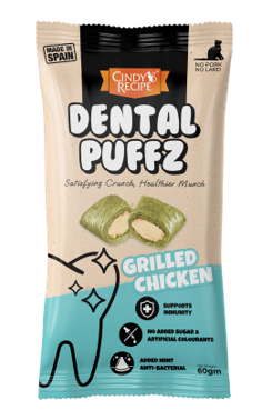Cindy's Recipe Dental Puffz Cat Treats 60g | Dental Care & Fresh Breath_1