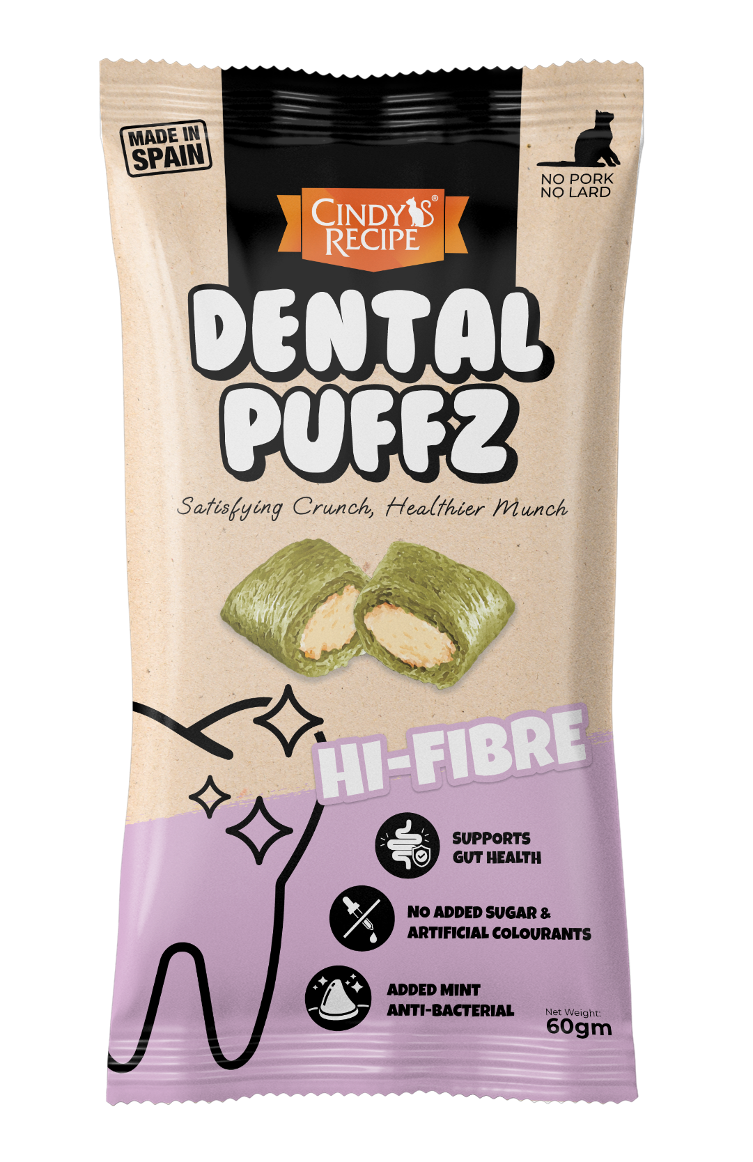 Cindy's Recipe Dental Puffz Cat Treats (60g)_3
