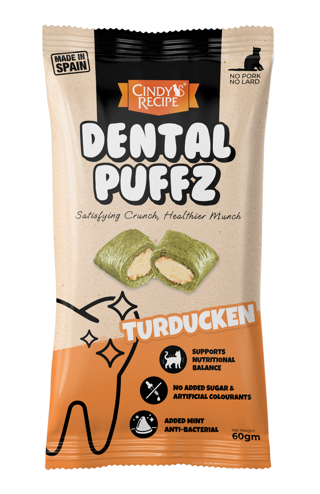 Cindy's Recipe Dental Puffz Cat Treats (60g)_4