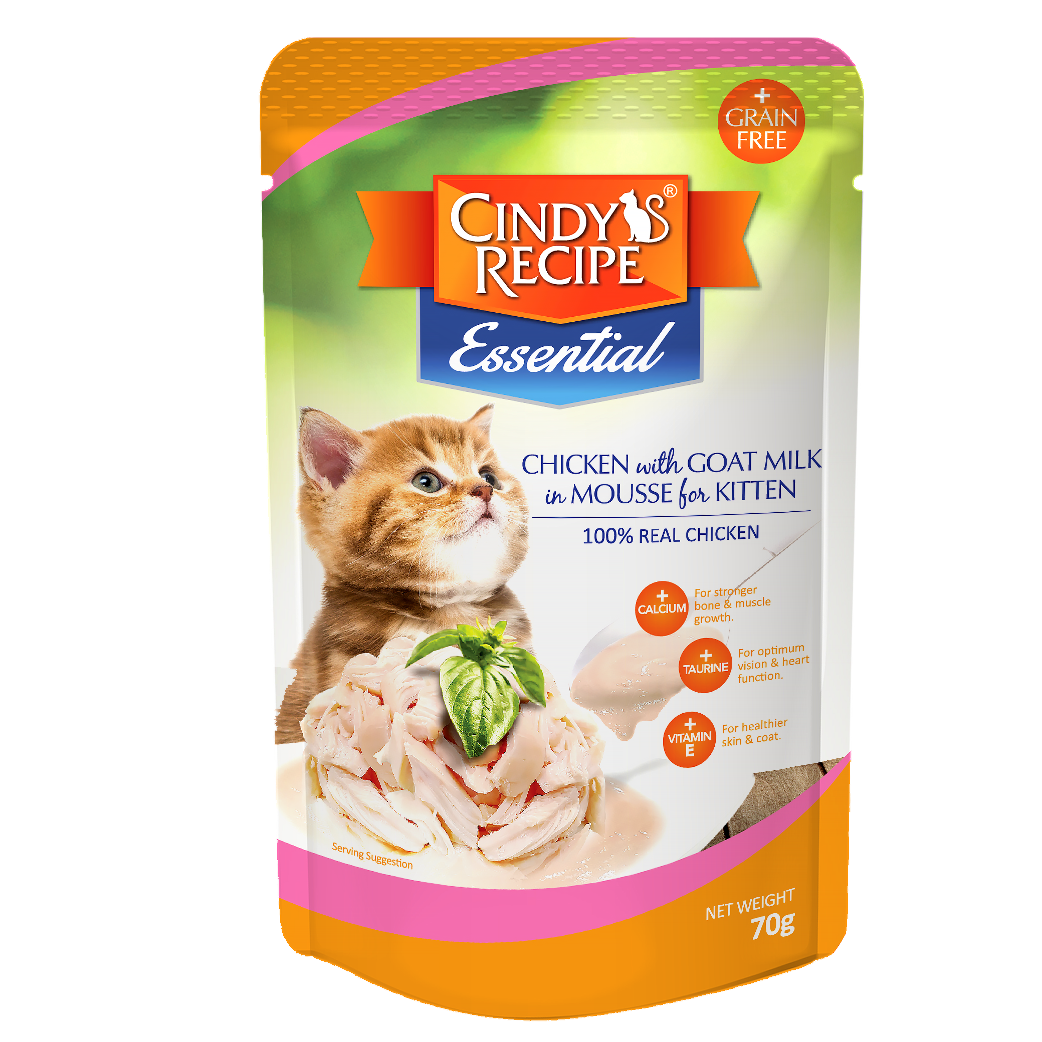 Cindy's Recipe Essential Wet Cat Food Pouch 70g | Grain-Free_8