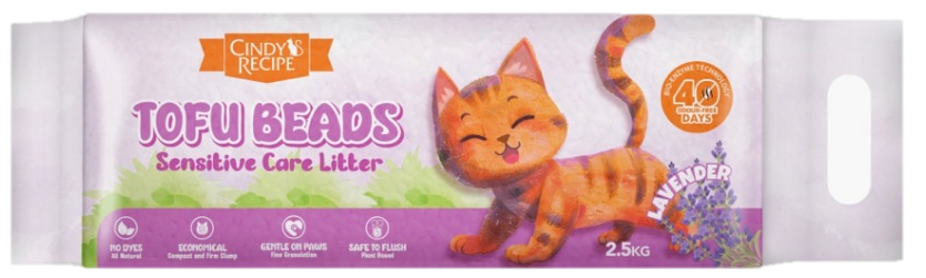 Cindy's Recipe Tofu Beads Cat Litter 2.5kg | Odour Control & Easy Scooping_4