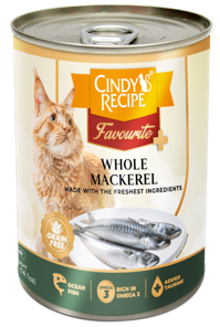 Cindy's Recipe Favourite Mackerel Cat Food 400g | Whole Mackerel & Chicken_1