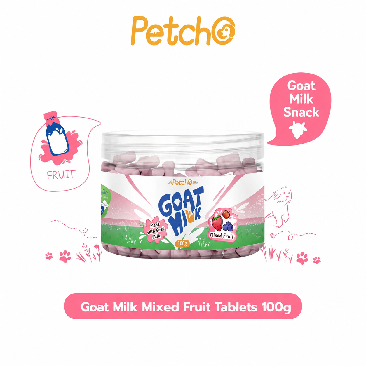 [Pre-order] Flavoured Goat Milk Dog Treats 100/400g_1