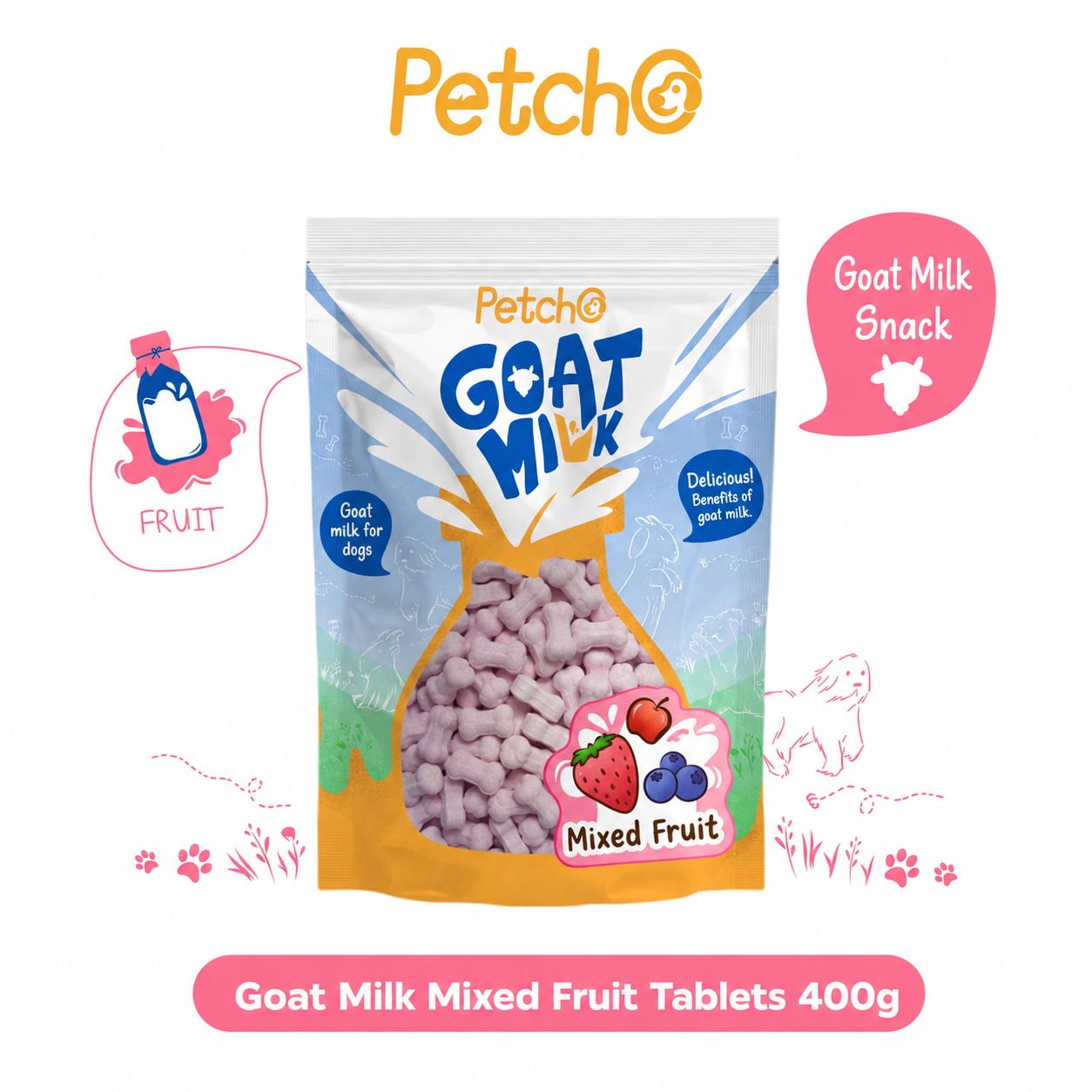 [Pre-order] Flavoured Goat Milk Dog Treats 100/400g_2
