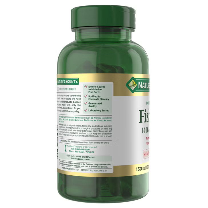 Nature's Bounty - Fish Oil 1400 mg, 130 Coated Softgels_1
