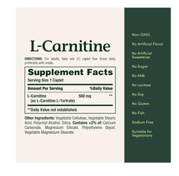 Nature's Bounty L-Carnitine 500 mg, 30 Tablets