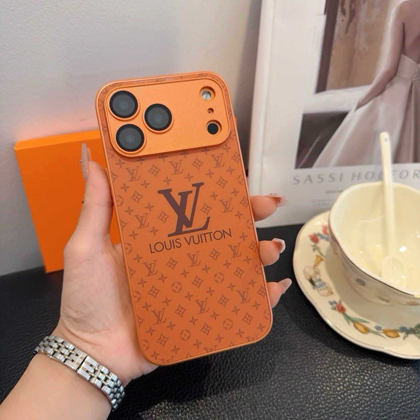 80 Phone Case Xiaoma Set Hermes 2-in-1 Card Bag Phone Case_0