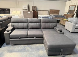 3-SEATER L-SHAPED LEATHER COUCH