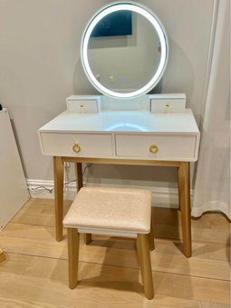 2-DRAWER VANITY TABLE x STOOL