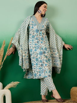 ✨ Pure Cotton 3-Piece Suit – Elegant & Comfortable