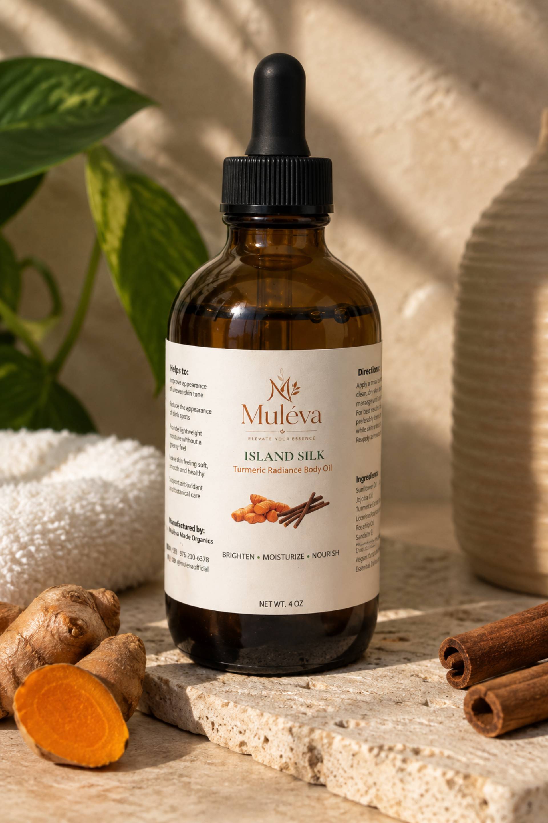 Island Silk Turmeric Radiance Body Oil_0