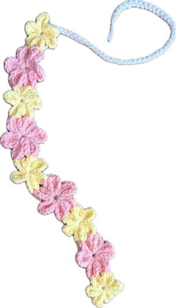 light pink + yellow headband