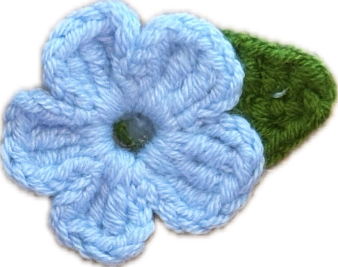 blue mini blossom clip