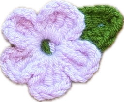 purple mini blossom clip