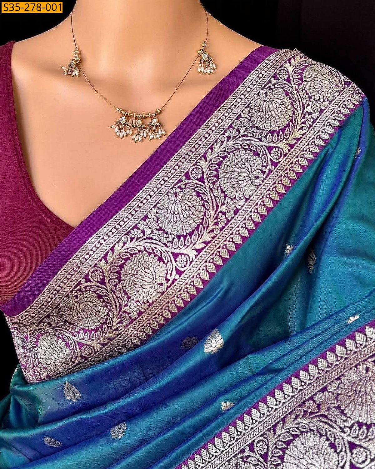 Fancy Banarsi soft silk saree ST_1