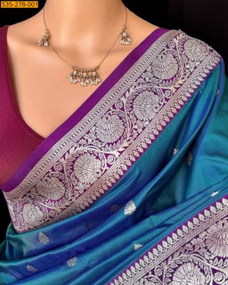 Fancy Banarsi soft silk saree ST