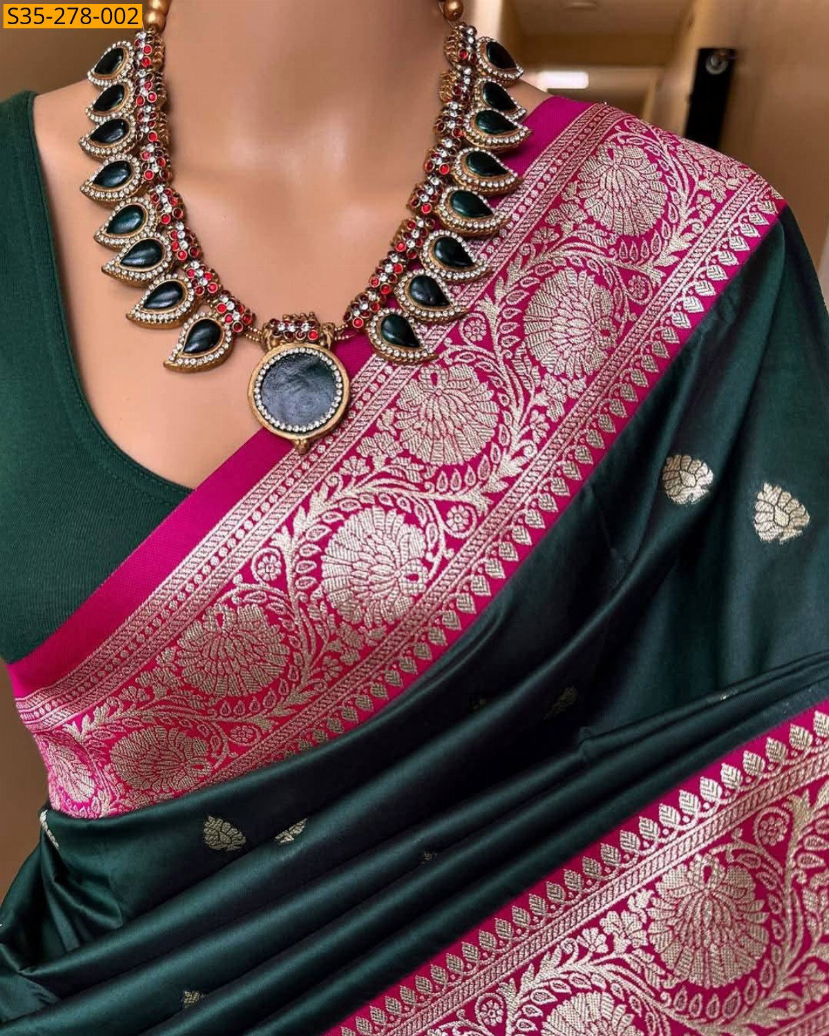 Fancy Banarsi soft silk saree ST_2
