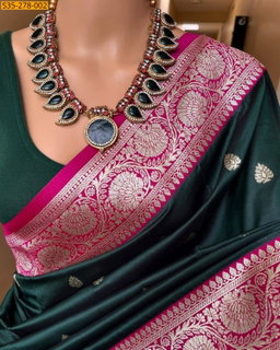 Fancy Banarsi soft silk saree ST