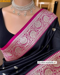 Fancy Banarsi soft silk saree ST