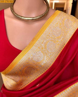Fancy Banarsi soft silk saree ST
