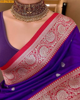 Fancy Banarsi soft silk saree ST