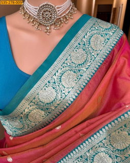 Fancy Banarsi soft silk saree ST