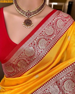 Fancy Banarsi soft silk saree ST