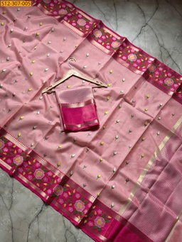 Banarasi kota chek embroidery Saree ST