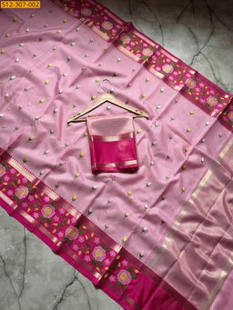 Banarasi kota chek embroidery Saree ST