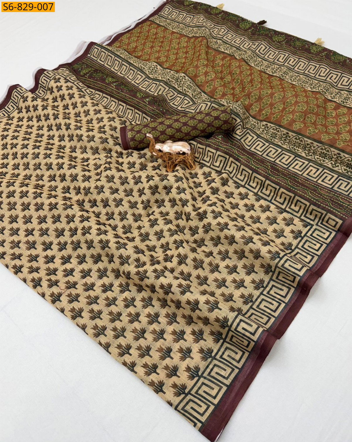 Fancy Soft Linen  Saree ST_3