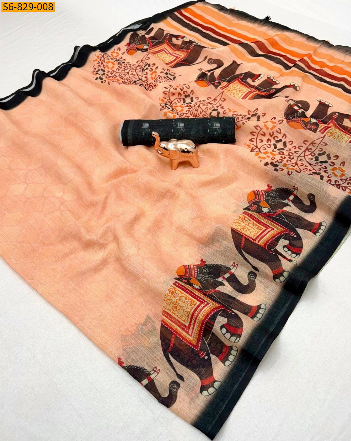 Fancy Soft Linen  Saree ST_4