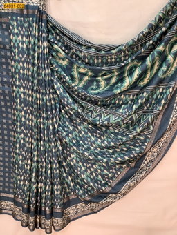 Fancy bentex crepe silk printed sarees ST