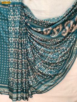 Fancy bentex crepe silk printed sarees ST