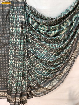 Fancy bentex crepe silk printed sarees ST