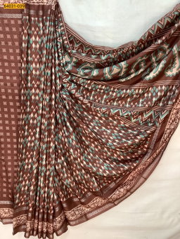 Fancy bentex crepe silk printed sarees ST