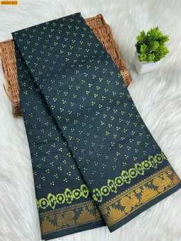 Sungudi Cotton dot printed saree ST