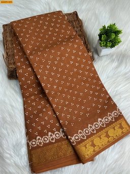 Sungudi Cotton dot printed saree ST