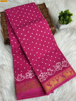 Sungudi Cotton dot printed saree ST