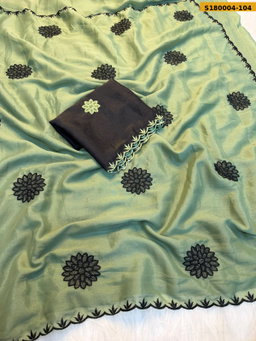 Fancy Soft Rangoli Silk Embroidery Saree ST