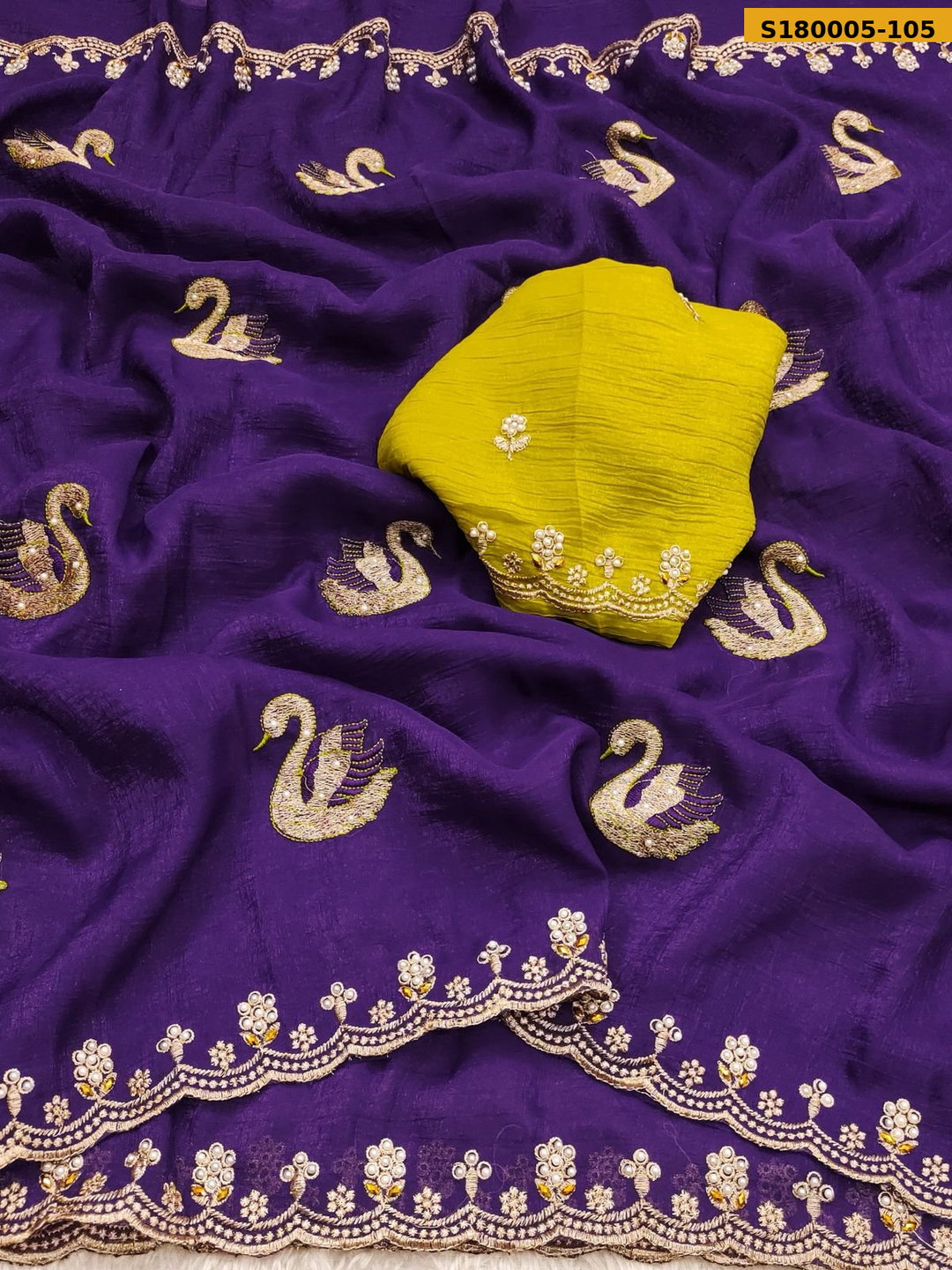 Fancy Crunchy Chiffon Saree ST
