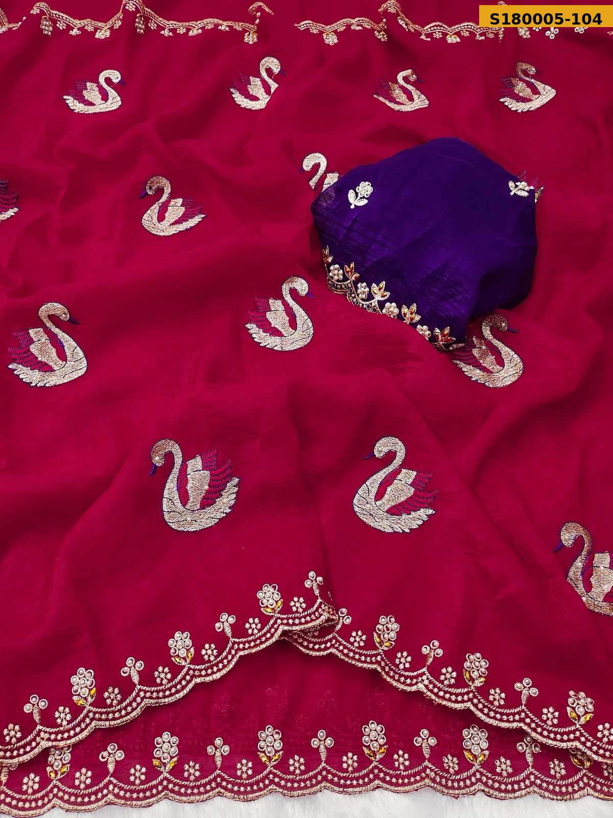 Fancy Crunchy Chiffon Saree ST_1