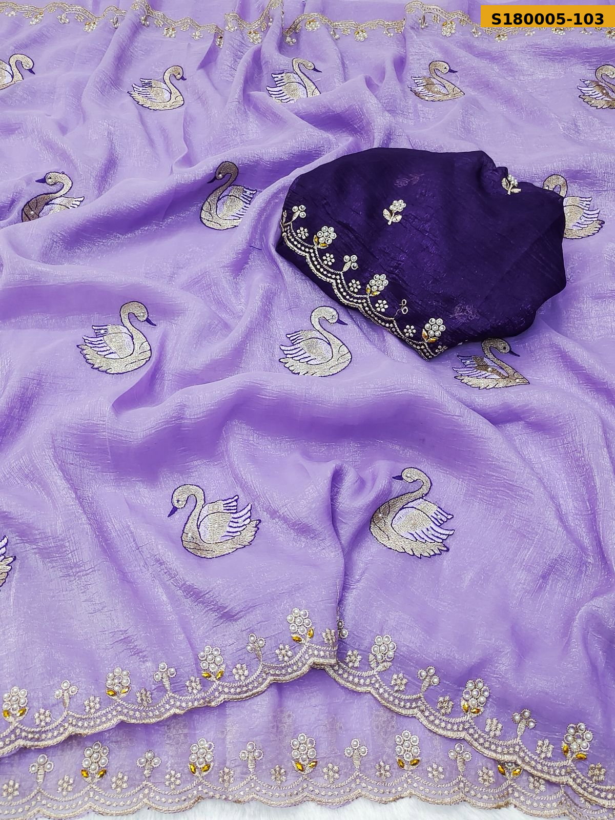 Fancy Crunchy Chiffon Saree ST_2
