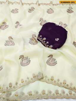 Fancy Crunchy Chiffon Saree ST